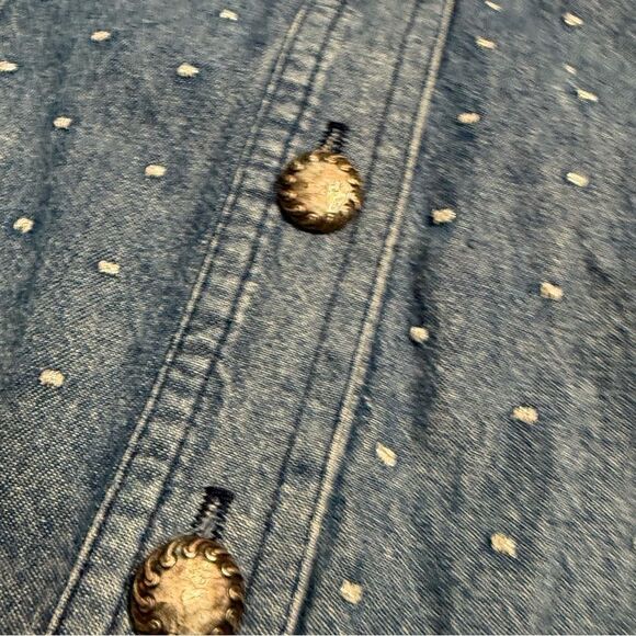 Vintage 80s Marsha Sport Embellished Denim Jacket w Shoulder Pads - Size Small - Picture 6 of 12